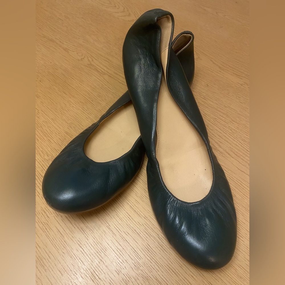 JCrew Hunter Green Flats